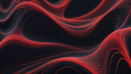 Obraz premium Abstract red and black wavy lines pattern.