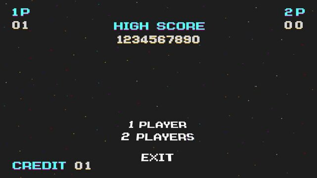 START NEW GAME play .pixel art .8 bit game. retro game. for game assets.