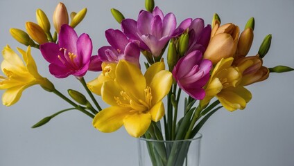 Naklejka premium Crocuses colorful spring flowers close up