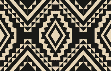 Geometric ethnic oriental ikat seamless pattern  color oriental. Aztec ornament print. Design for background ,curtain, carpet, wallpaper, clothing, wrapping, Batik, vector illustration.