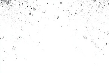 Obraz premium Falling down snow, heavy big small snowflakes in mid air. Freeze shot on black background, isolated overlay. Fluffy white snowflakes splash cloud in mid air. Real snow throwing.