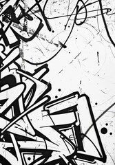 black scribble on white background.