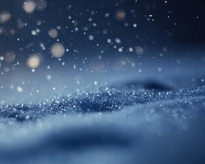 Obraz premium There is a peaceful, magical atmosphere created by gentle snowfall on a soft blanket of snow in this serene winter scene.