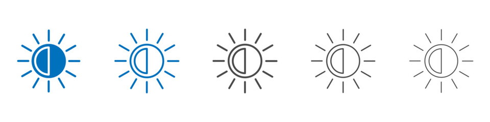 Brightness icon Isolated flat vector in outline