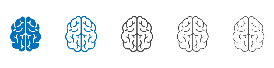 Brain icon Isolated flat vector in outline