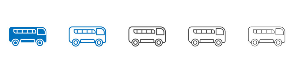 Bus icon Isolated flat vector in outline