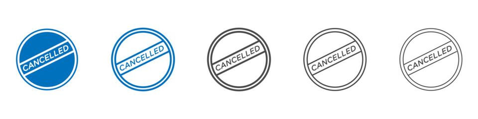 Cancel icon Isolated flat vector in outline