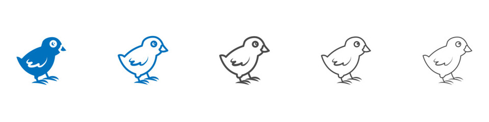 Chick icon Isolated flat vector in outline