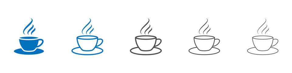 Coffee icon Isolated flat vector in outline