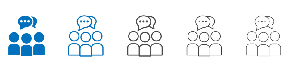 Communication icon Isolated flat vector in outline