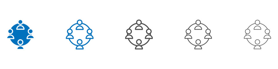 Community icon Isolated flat vector in outline