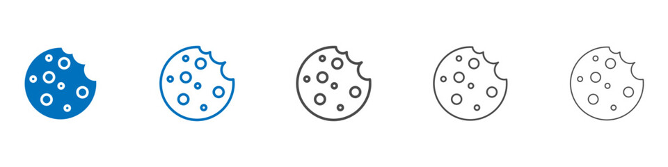 Cookie icon Isolated flat vector in outline