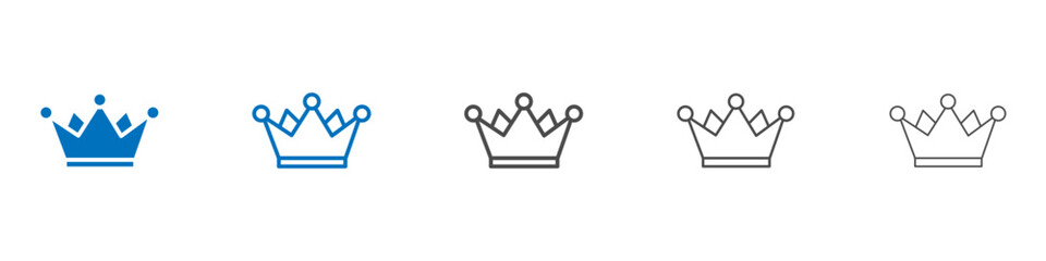 Crown icon Isolated flat vector in outline