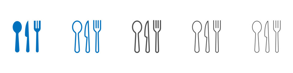 Cutlery icon Isolated flat vector in outline