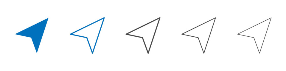 Cursor arrow icon Isolated flat vector in outline