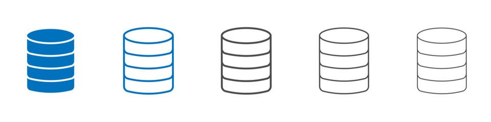 Database icon Isolated flat vector in outline