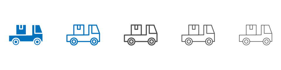 Delivery icon Isolated flat vector in outline