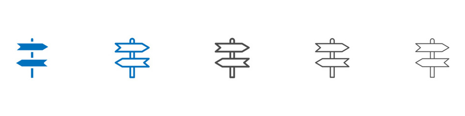 Directions icon Isolated flat vector in outline