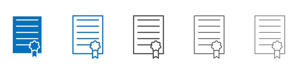 Diploma icon Isolated flat vector in outline