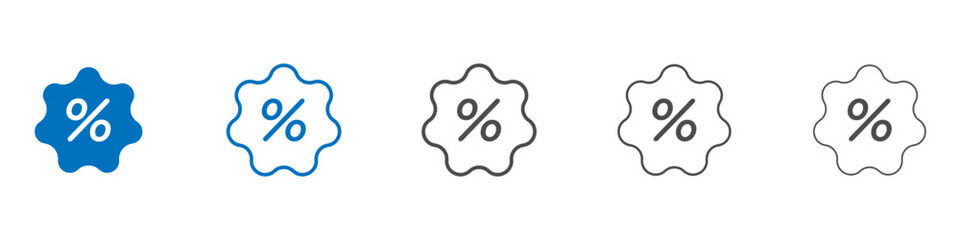 Discount icon Isolated flat vector in outline