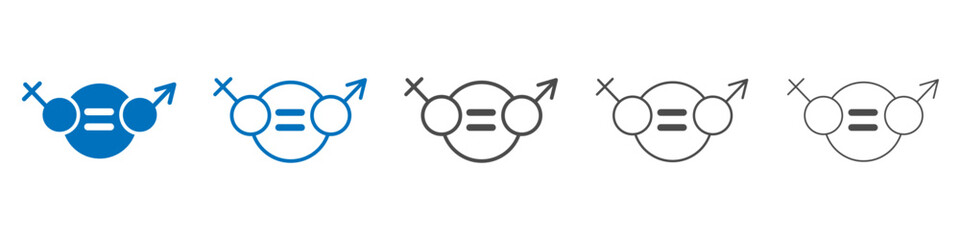 Equality icon Isolated flat vector in outline