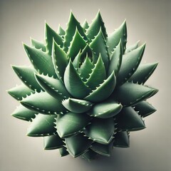 Close Up of Green Succulent Plant with Spiky Leaves