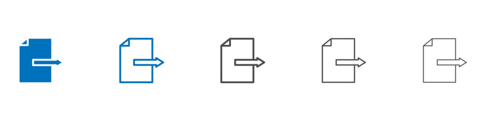 Export icon Isolated flat vector in outline