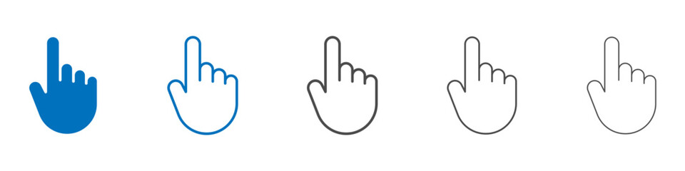 Finger icon Isolated flat vector in outline