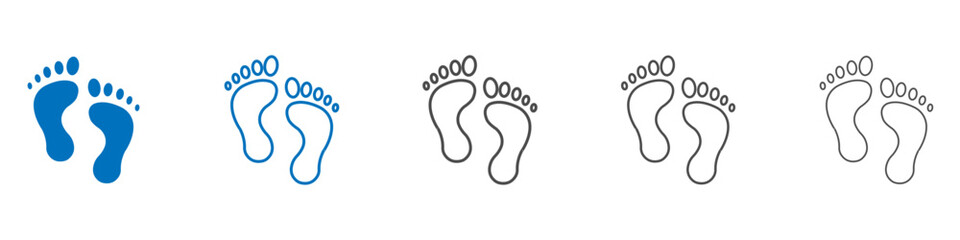 Foot icon Isolated flat vector in outline