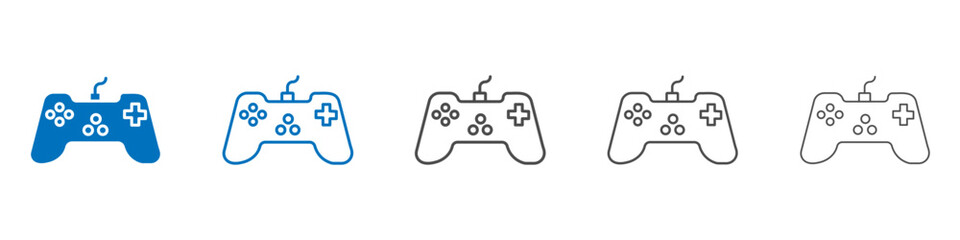 Gamepad icon Isolated flat vector in outline