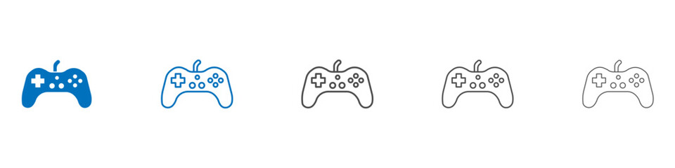 Gamepad icon Isolated flat vector in outline