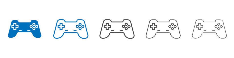 Gamepad icon Isolated flat vector in outline
