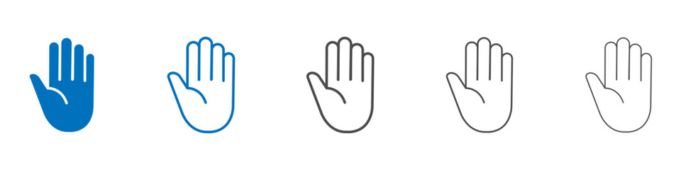 Hand icon Isolated flat vector in outline
