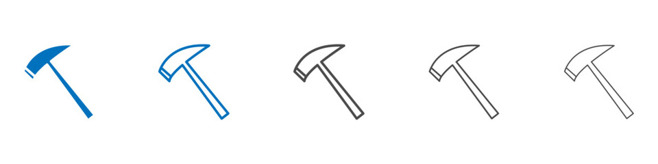 Hammer icon Isolated flat vector in outline