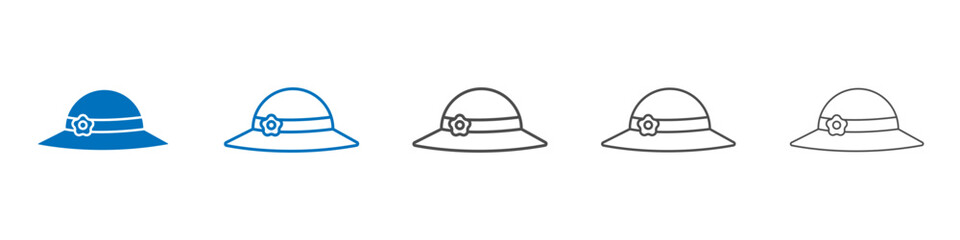 Hat icon Isolated flat vector in outline