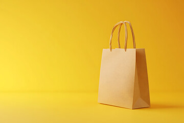A mockup featuring a paper shopping bag, perfect for presenting design concepts related to shopping, sales, and delivery