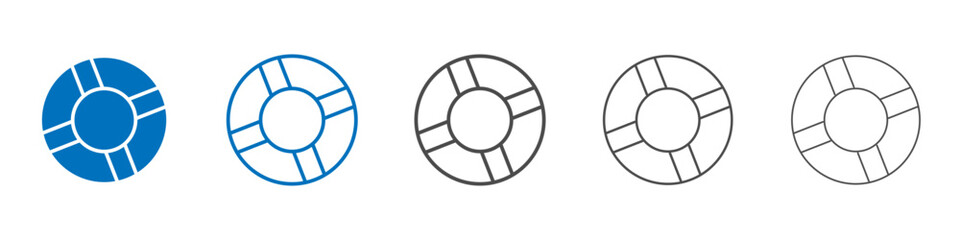 Life buoy icon Isolated flat vector in outline