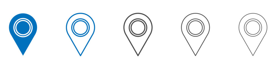 Located icon Isolated flat vector in outline