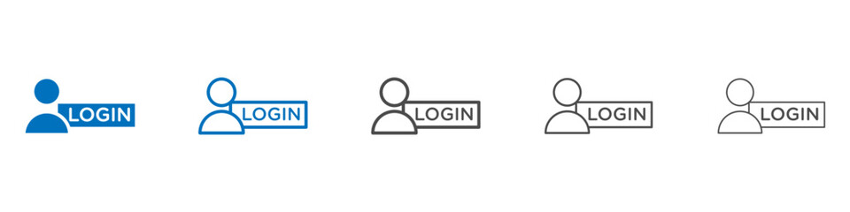 Log in icon Isolated flat vector in outline