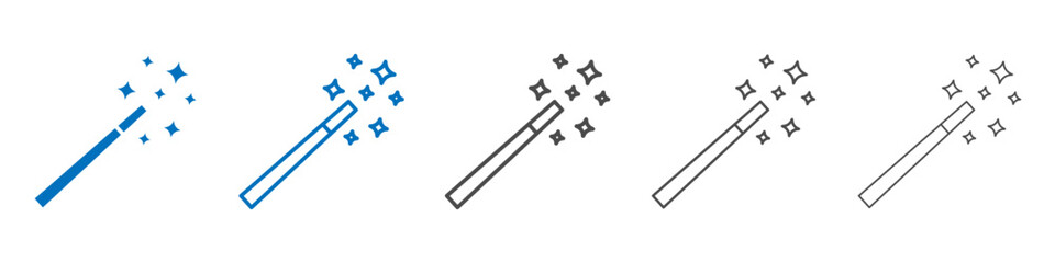 Magic icon Isolated flat vector in outline