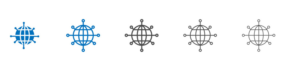 Network icon Isolated flat vector in outline
