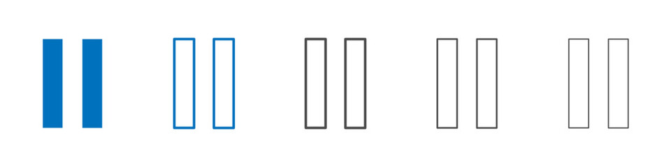 Obraz premium Pause icon Isolated flat vector in outline