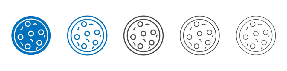 Pizza icon Isolated flat vector in outline