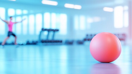Athlete stretching before a workout, sleek gym design, 3D illustration