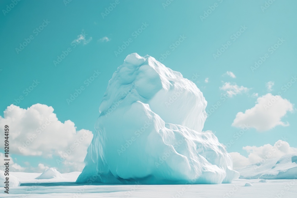 Aufkleber a massive iceberg floating in the open ocean