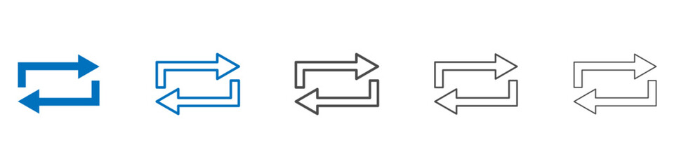 Repeat icon Isolated flat vector in outline