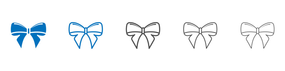 Ribbon icon Isolated flat vector in outline
