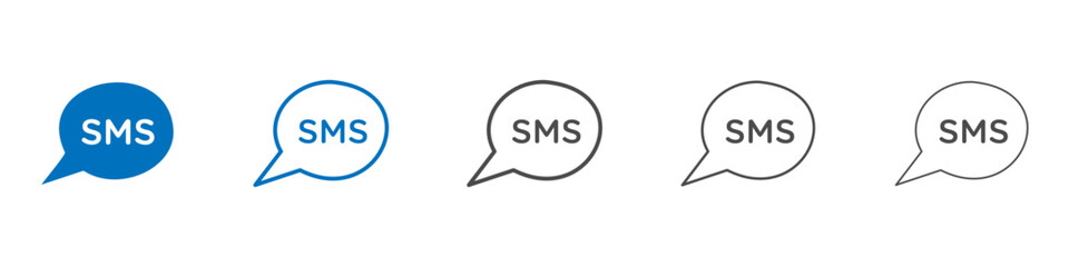 SMS icon Isolated flat vector in outline