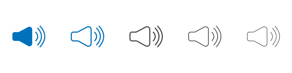 Speaker icon Isolated flat vector in outline
