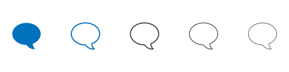 Speech bubble icon Isolated flat vector in outline